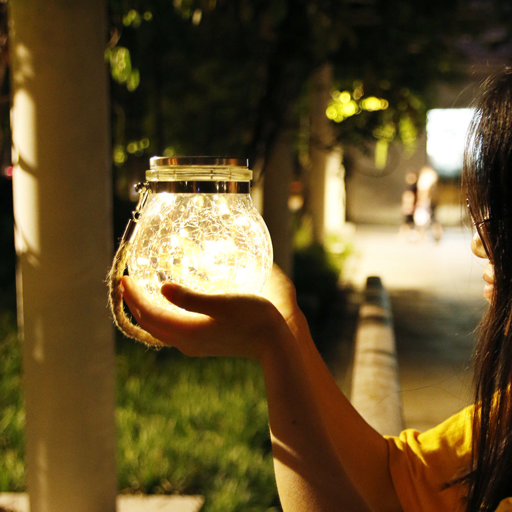 Solar Cracked Glass Wishing Light Landscape Garden Crack Light Villa