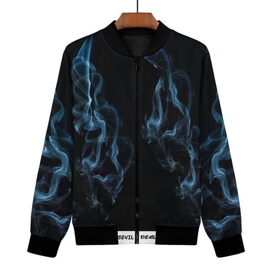 Womens Zip Up Print Bomber Jacket