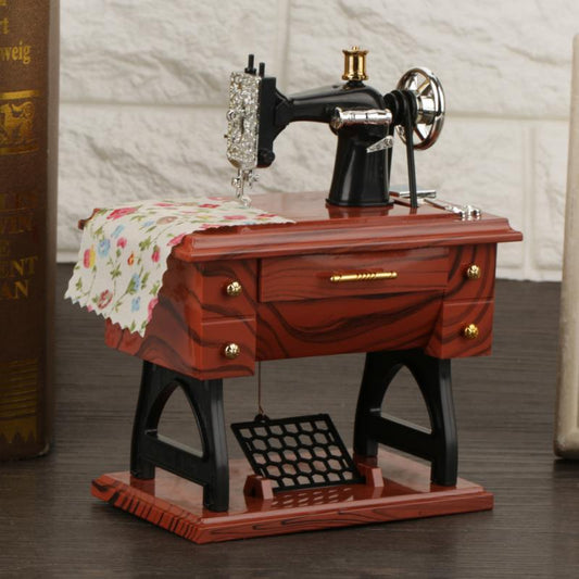 Sewing machine music box mini retro