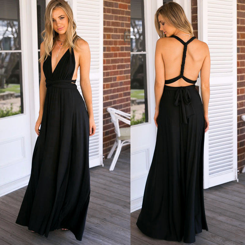 Sexy Women Bandage Convertible Boho Maxi Dress