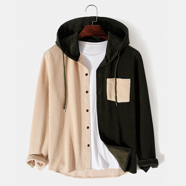 Jacket hooded Long-sleeved Men's Top Coat