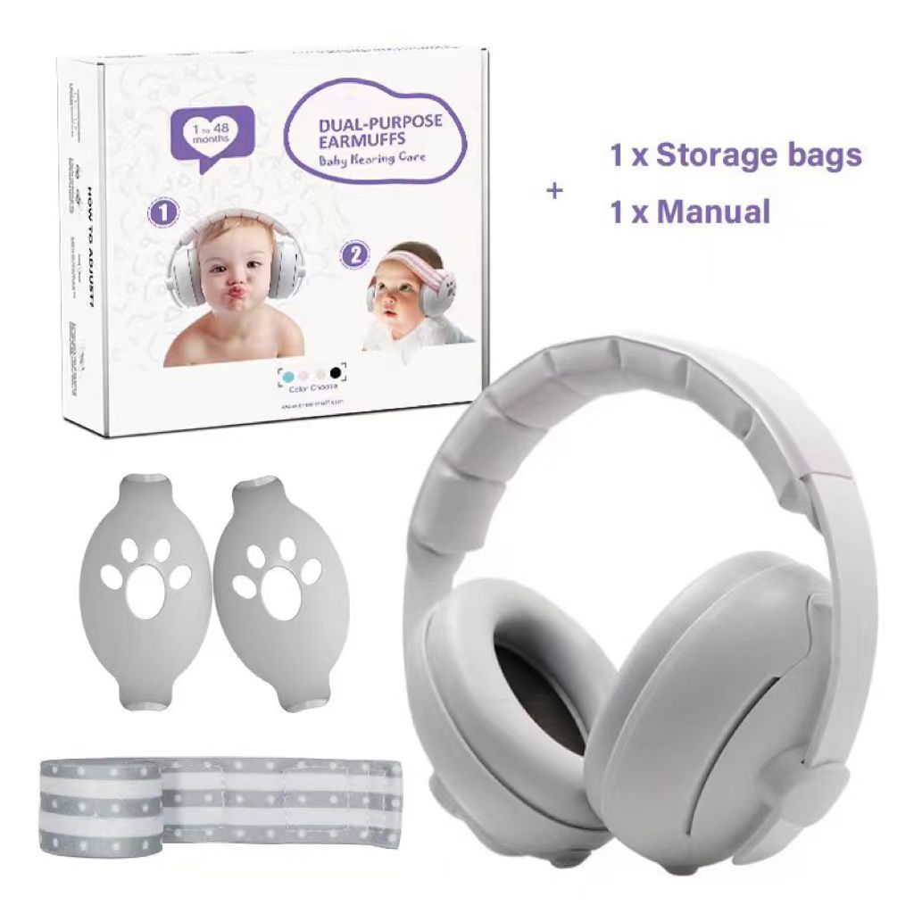 The Latest Design Dual-use Protective Earmuffs Children/ Sleep Earmuffs Professional Noise Reduction Sound Insulation Earmuffs Spot