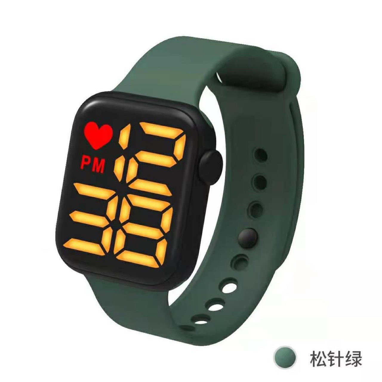 Couple Children Button LED Watch Student Sports Apple Electronic Watch