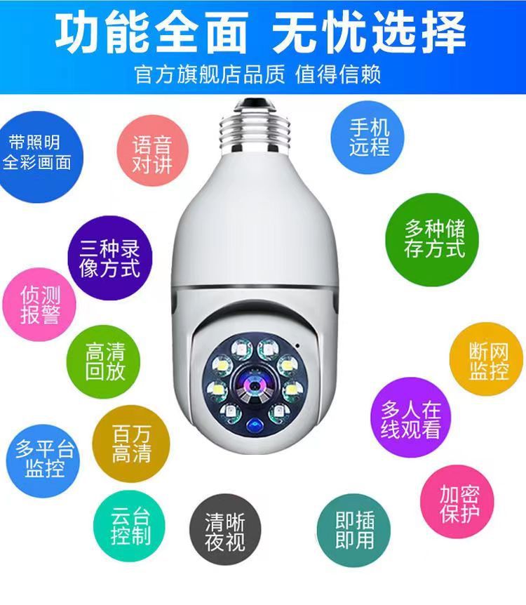 Home Surveillance Camera Smart /Panoramic HD Light Bulb Camera