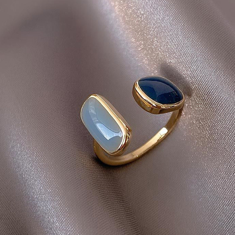 Unisex Elegant Blue Open Ring