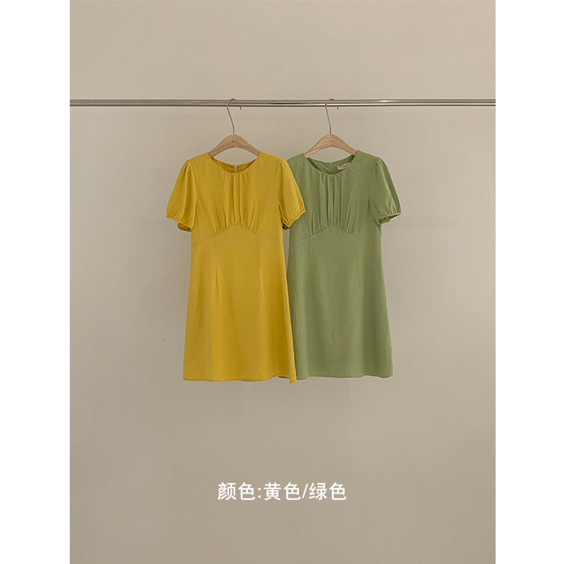 Dress Women  Retro Girly Simple A-line Dress