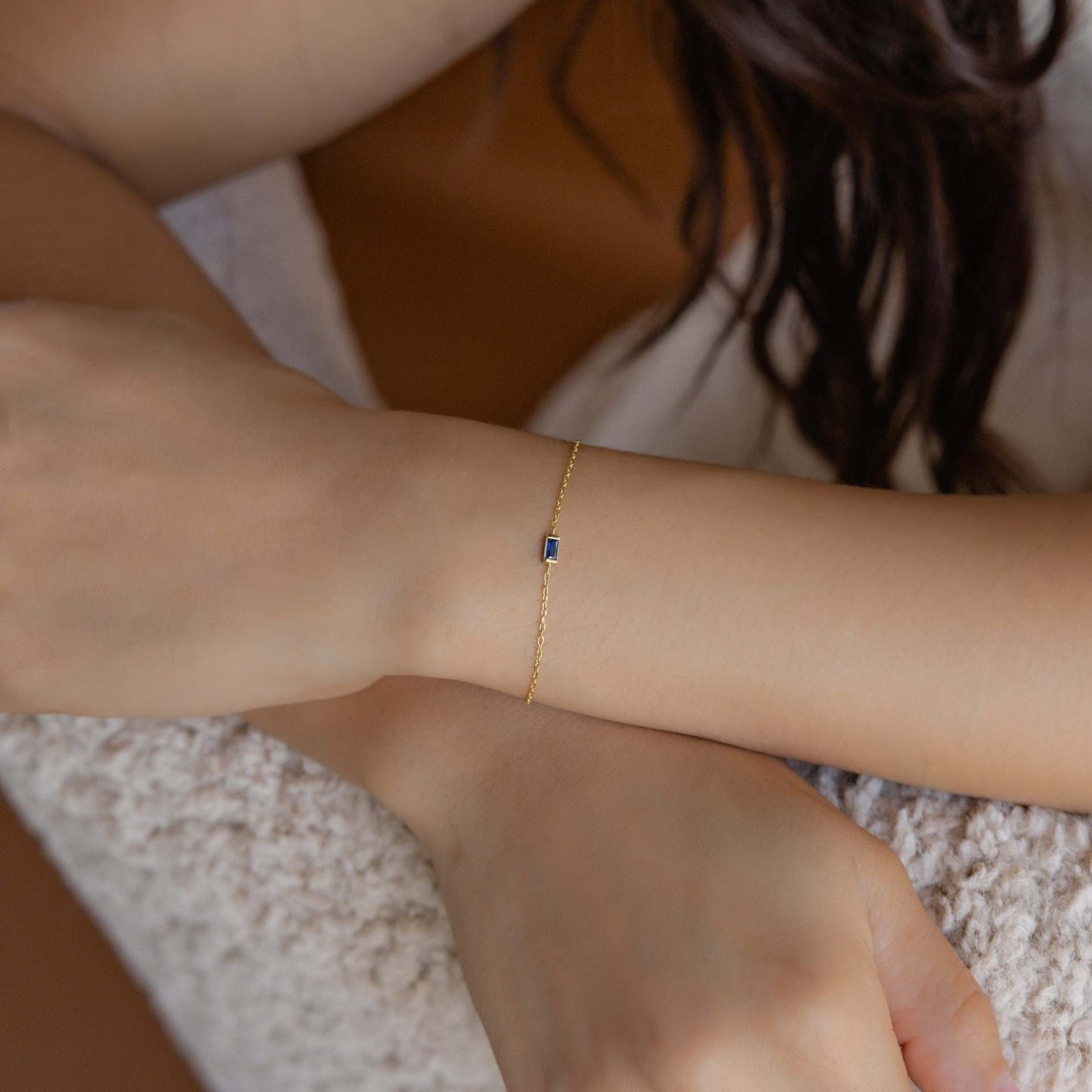 12 Birthstone Birthstone Simple Bracelet Plated 18K