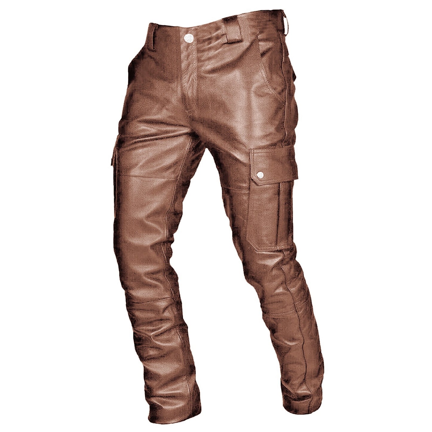 Men Punk Retro Gothic Leather Pants