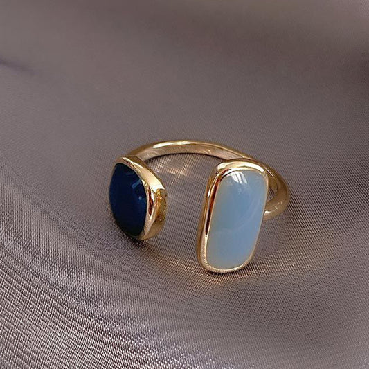 Unisex Elegant Blue Open Ring