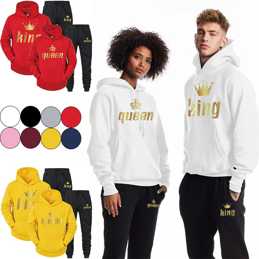 KING and QUEEN Men Women Fashion Couple Sweatshirt