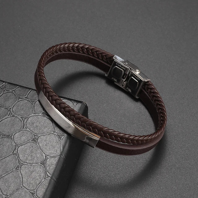 Classic Hand Woven Multi-Layered Leather Bracelet